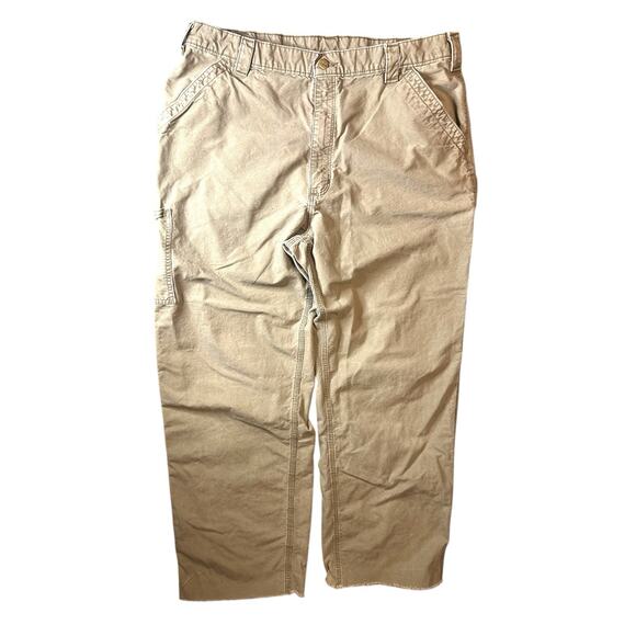 Carhartt Pants Men 38x30 Beige Carpenter Dungaree Fit Loose Y2K Workwear B151 * - Picture 1 of 7
